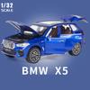 1:32 BMW X5 SUV Alloy Off Road Diecast Model Simulation Sound Light Toy Trendy Decorative Ornament Birthday Present For Friends