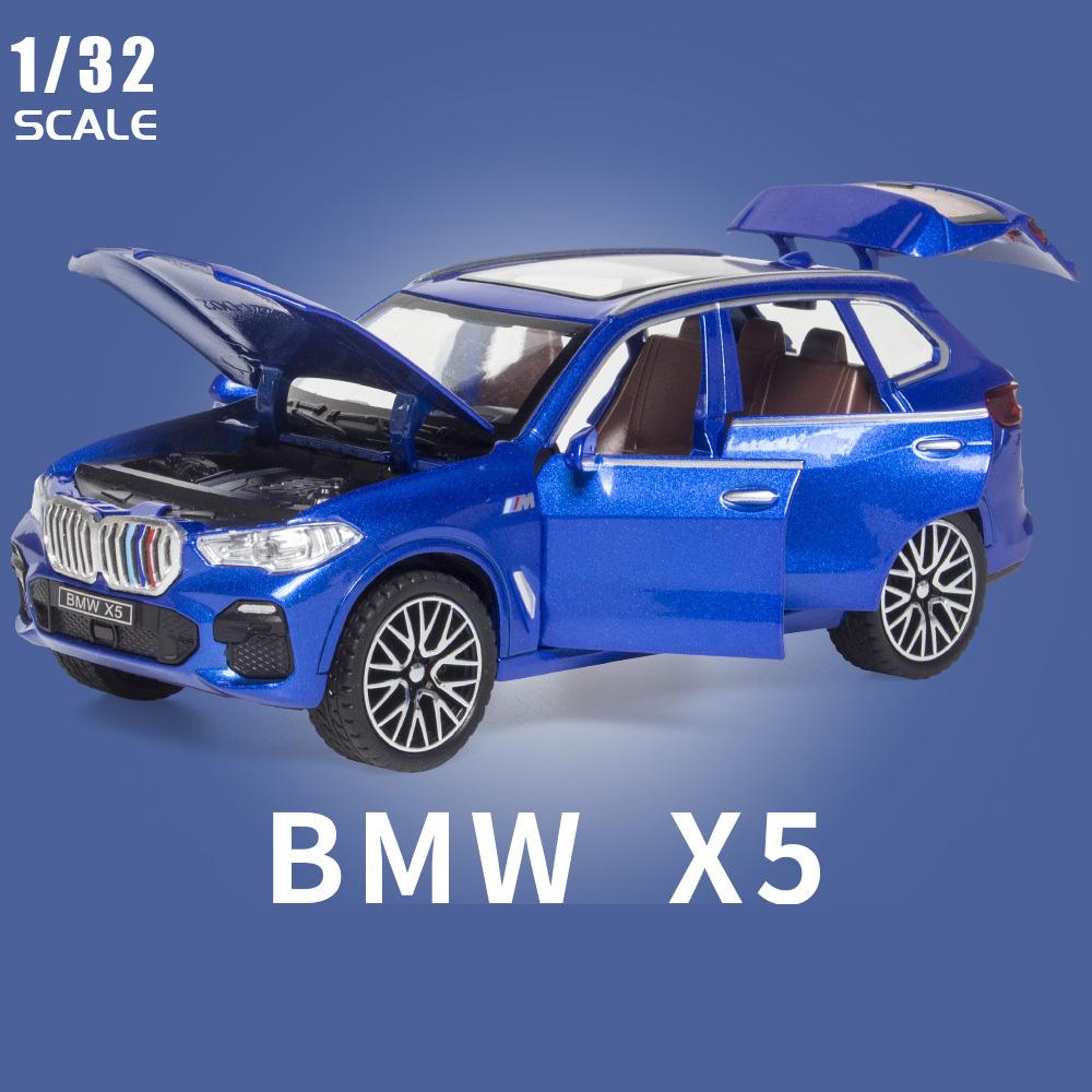 1:32 BMW X5 SUV Alloy Off Road Diecast Model Simulation Sound Light Toy Trendy Decorative Ornament Birthday Present For Friends