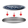 VCCO4 Car Accessory Door Side Aluminum Emblem Trunk Logo Sticker Decor For Ford Mustang Taurus Escape Kuga Explorer ST Racing Shelby