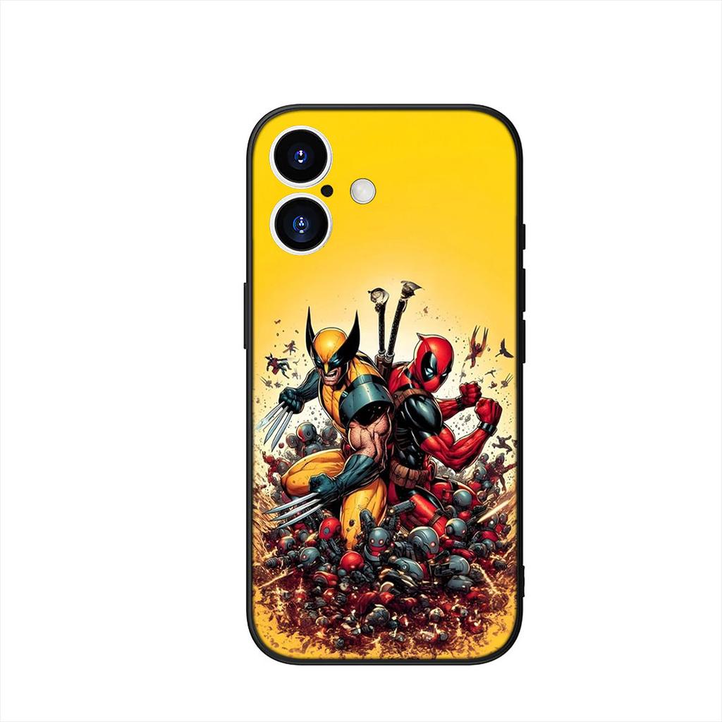 Deadpool Marvel Wolverine Phone Cover Case for Apple iPhone 16 15 14 Plus 13 12 Mini 17 Pro Max + 16E Air 16+ ProMax Casing