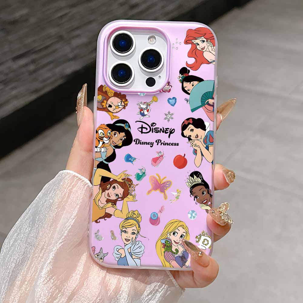 Модный чехол для телефона Disney Princess для iPhone 17 AIR 16 15 14 13 12 11 Pro Max Plus Матовый чехол с покрытием, имитирующим кожу