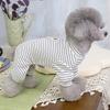 Stretch Striped Pet Than Bear Teddy Dog Clothes Spring and Summer Thin Four-legged Loungewear