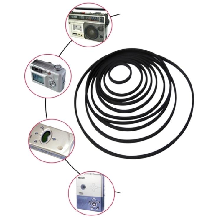 10 шт. Пассик для проигрывателя виниловых пластинок Замена пассика Резиновый плоский приводной ремень Ремонт пассика проигрывателя 190-471 мм