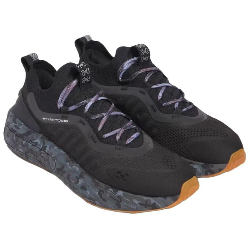 Under Armour Phantom 4 Износостойкие и водонепроницаемые низкие повседневные кроссовки унисекс черные кроссовки 6005562-001