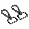 20pcs Lobster Claw Clasps Rotating D Ring Metal Black Lobster Clips for DIY Purse Bag Hammock