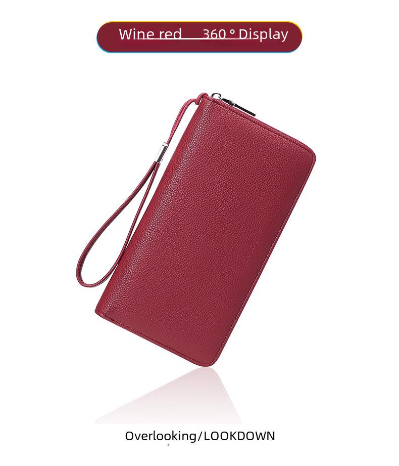 Женский кошелек из искусственной кожи с защитой от кражи RFID, большой вместимости, длинный и стильный, с несколькими отделениями для карт.