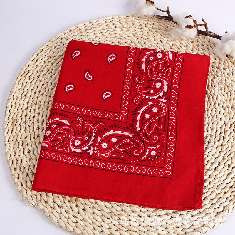 New Fashion Hip Hop Cotton Bandana Square Scarf Black Red Headband Printed for Boys/Girls