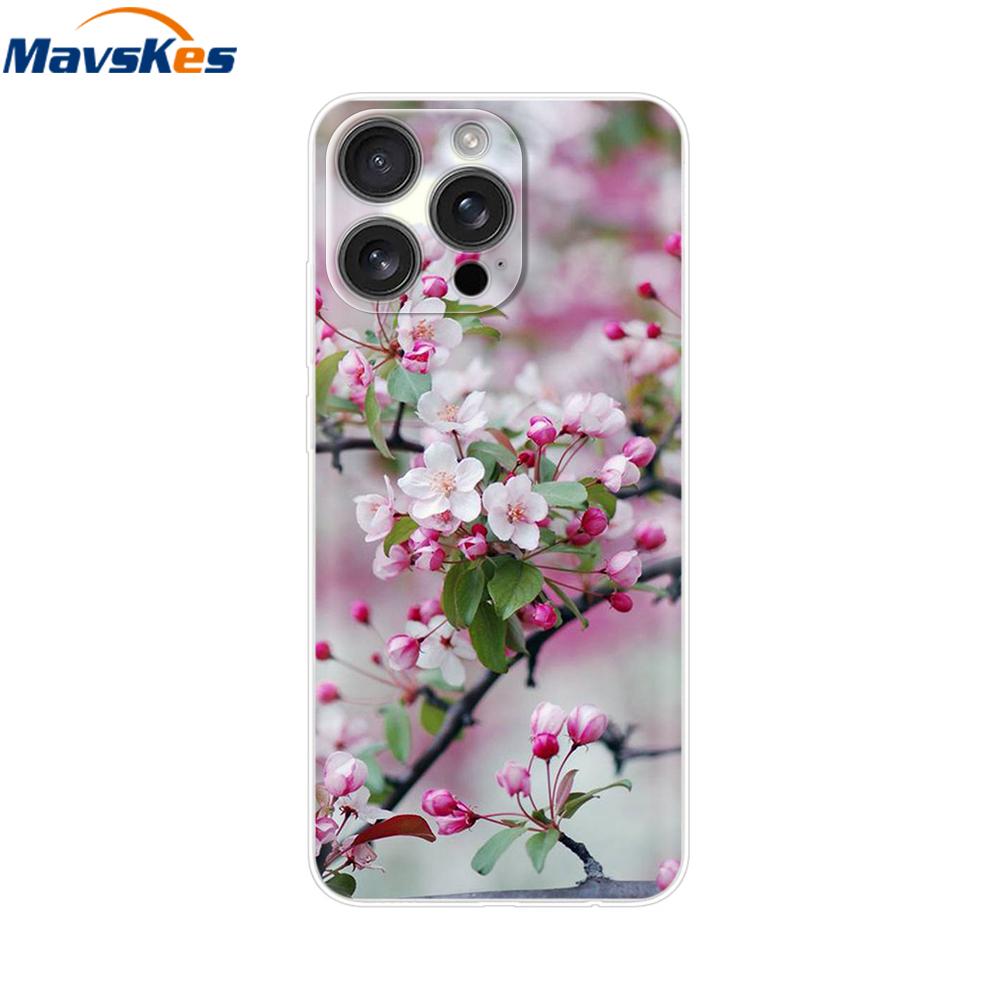 For iPhone 16 Pro Max Case Shockproof Silicone Bumper For Apple iPhone 16 Pro Max Plus Cover Soft TPU Phone Protector Shell Para
