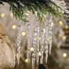 12pcs/set Creative Transparent Icicle Pendant Christmas Tree Decoration