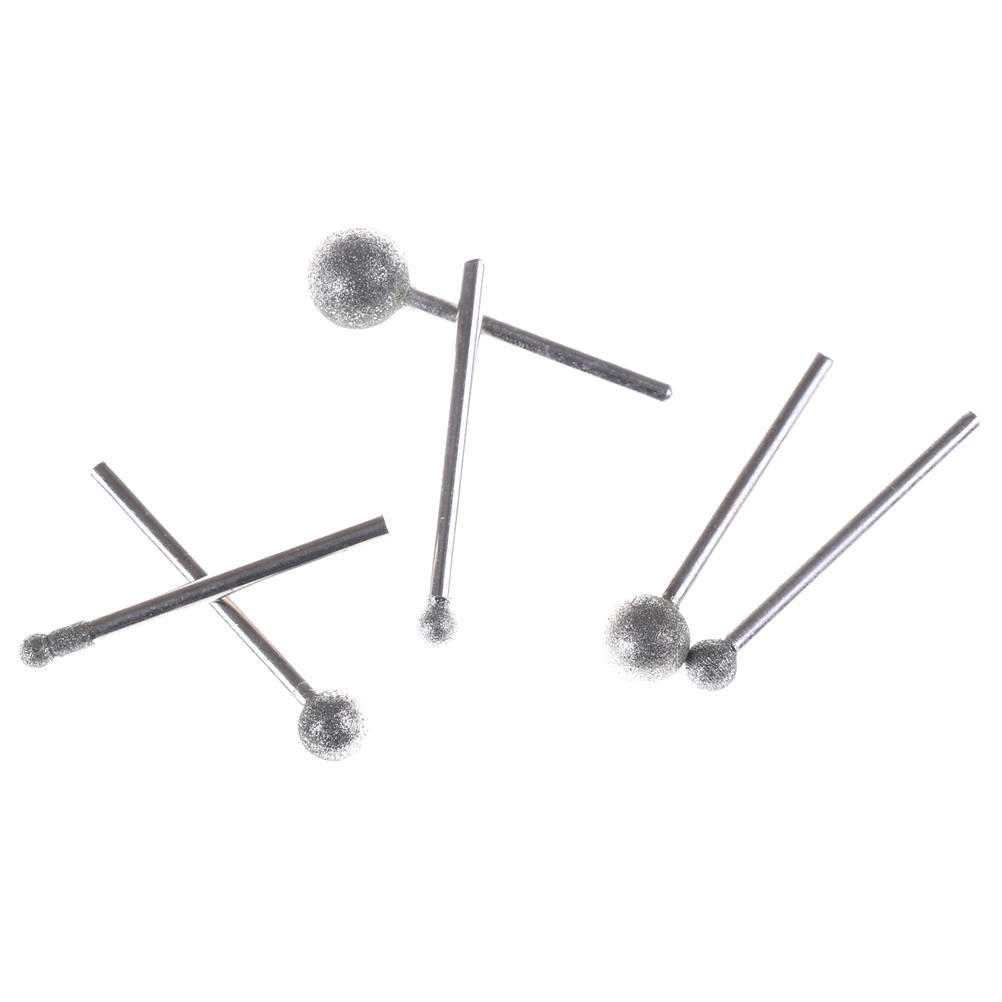 6Pcs Round Diamond Grinding Wheel 3Mm Round Shank For Rotary Tool