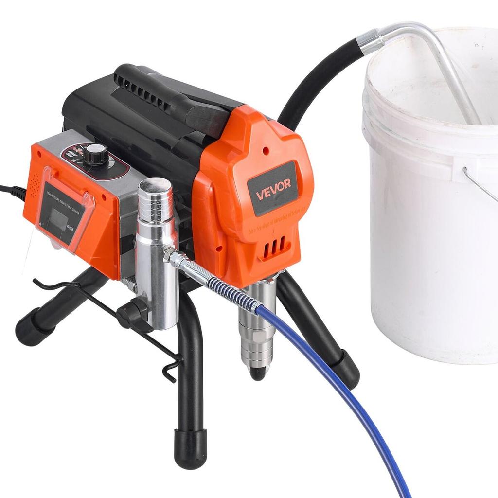 Stand Airless Paint Sprayer, 1500W, 3300PSI High Pressure Airless Sprayer, Cleaning Brush, Hose, Extension Rod, Nozzles, Electric Spray Paint Machine