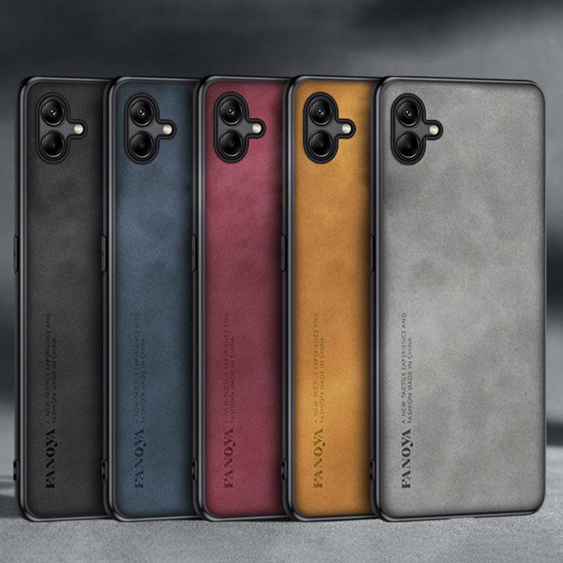 Для Samsung Galaxy A04 Чехол Роскошный Чехол для телефона из искусственной кожи Для Samsung M13 5G Задняя крышка Матовый силиконовый Противоударный Полная защита