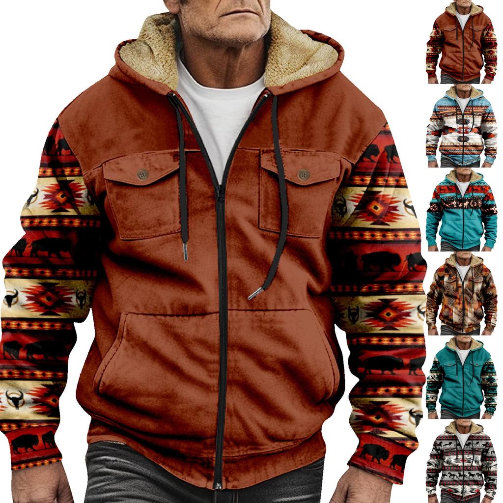 Мужская утолщенная куртка на пуговицах с двойным карманом и карманной вставкой, хлопковая куртка