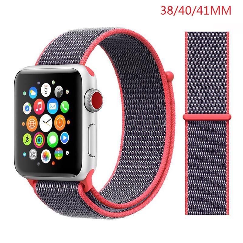 Nylon Band For Apple Watch Series Watch 9 8 / Ultra 2 7 6 SE 5/4/2/1 38 42MM Replacement Strap Loop for Iwatch Series 3 40/41/44 /45MM/49MM