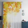 Осенние кленовые листья фон прозрачные шторы для гостиной спальни кухня тюль занавеска для дома декоративные прозрачные панели