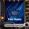 TapestryToronto Maple Leafs Custom Name Text Personalized Wall Hanging Tapestry Home Wall Decor