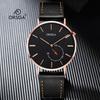 ORSGA Fashion Сверхтонкие Минималистичные Мужские Водонепроницаемые Кварцевые Часы