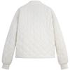 Calvin Klein Классическое лого в виде квадрата с буквами, куртка с ромбовидной стежкой и бейсбольным воротником, женская верхняя одежда, молочно-белая J224701