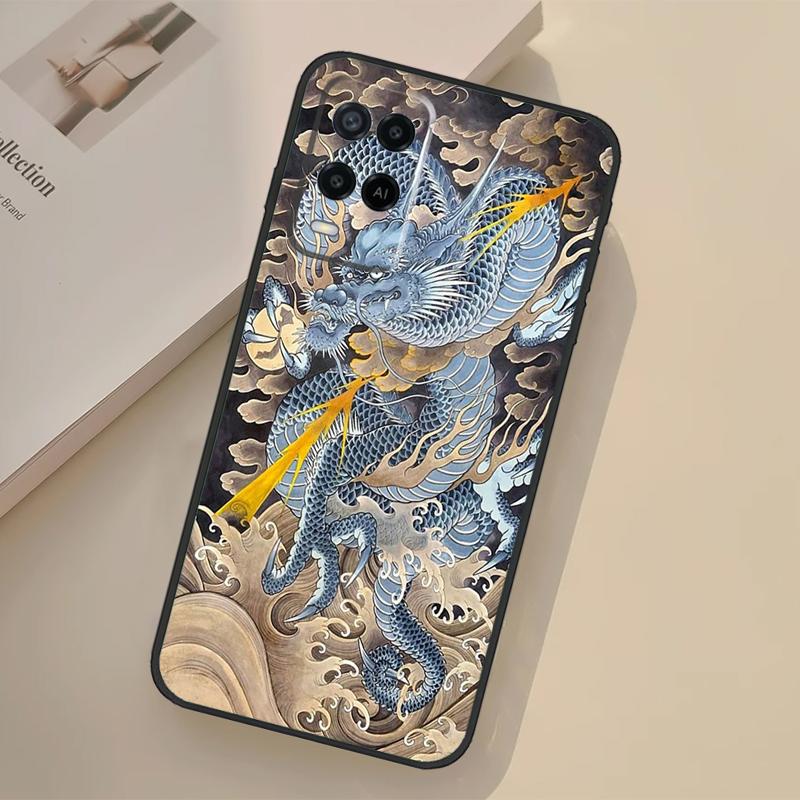 Японский чехол-дракон для Oppo A94 A74 A54 A80 A60 A40 A18 A38 A58 A78 A98 A96 A76 A16 A15 A17 A57 A77 A5 Pro