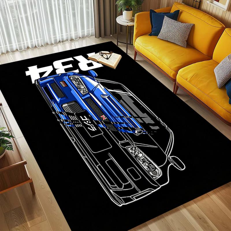 R34 Godzilla Living Room Nonslip Area Rug Soft Carpet For Bedroom Game Playroom Sofa Office Home Decor Doormat Christmas Gift C9302201