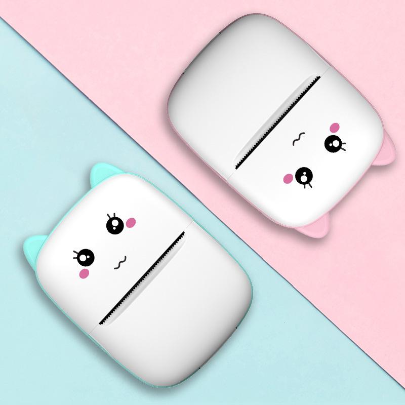 Портативный термопринтер MINI с беспроводной связью BT 203dpi Фотоэтикетка Памятка Печать неправильных вопросов с USB-кабелем Imprimante Портативный