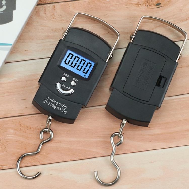 Digital Scale Industrial Hanging Scale Handheld Small Cranes with Hook Screen for Outdoor Fishing Garage