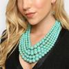 Crack Beads Multi-layer Necklace for Women Fashion Design Sweater Chain Earrings