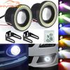 2Pcs Car COB Auto Led 12V HeadLamps Angel Eyes Fog Lights Waterproof Headlights DRL Daytime Running Head Day Turn Signal Trunk