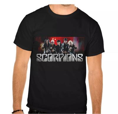 SCORPIONS РОК-ГРУППА ЛЕГЕНДЫ РОК-МУЗЫКИ Черная ФУТБОЛКА -944-