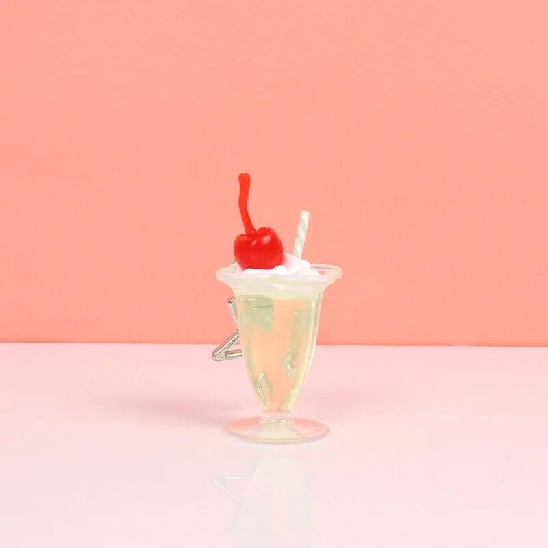 Cute Ice Cream Star Pendant Simulated Food, Fruit, Dessert, Cake Cup Pendant Bag, Pendant, Girl Gift