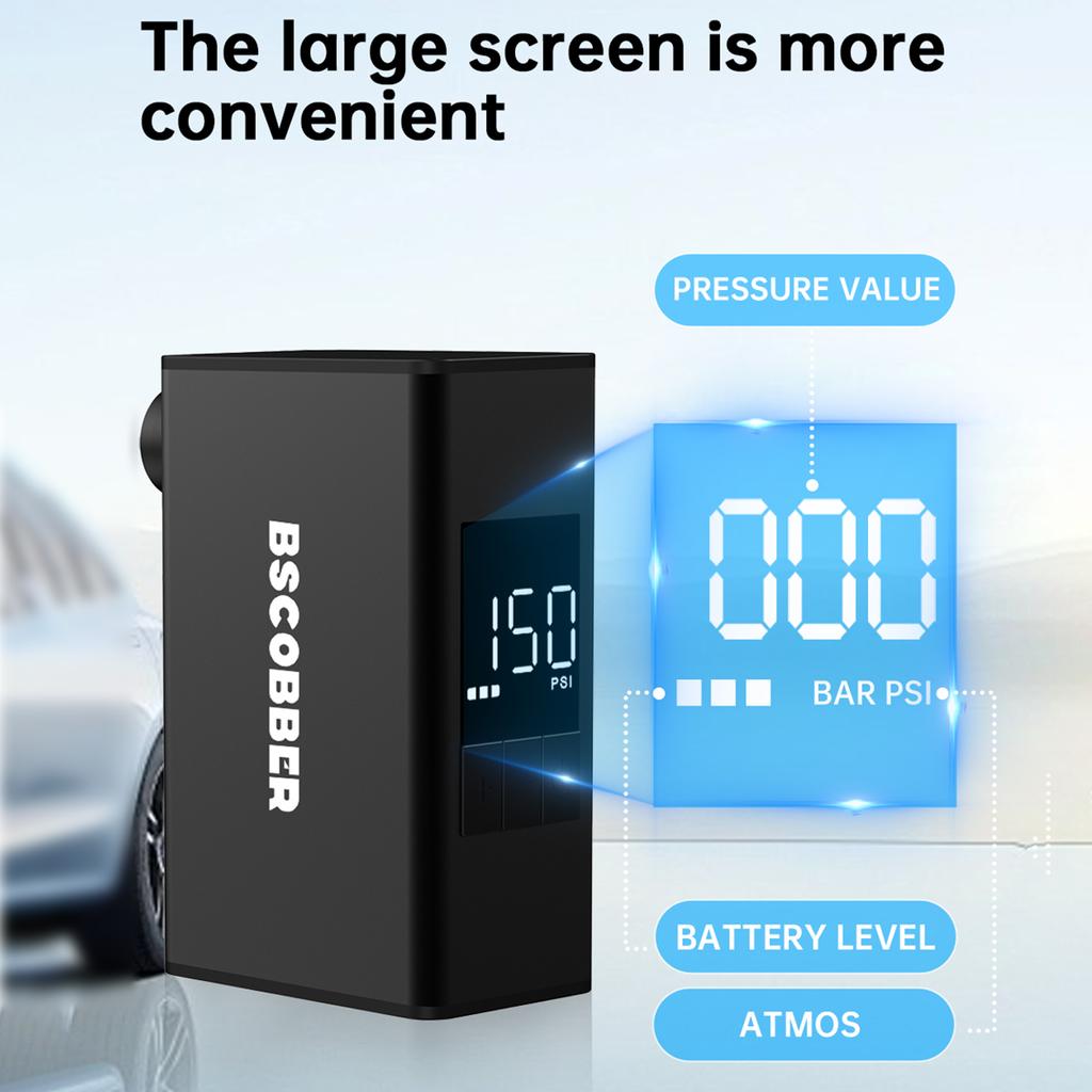 Электрический велосипедный воздушный насос 150PSI портативный велосипедный насос для шин с цифровым манометром