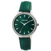 Montre Femme - EXCELLANC - EX0370 - Cadran Vert - Bracelet Simili Cuir 16mm - Boîtier Métal 37mm