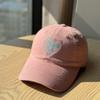 2026New Spring and Autumn Washed Love Embroidery Baseball Cap for Men and Women Couples, Soft Top Duckbill Cap, Sunshade and Sun Protection Hat