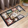 White Cats Collection Pattern Rug Floor Mat for Living Room or Bedroom Soft and Comfortable Carpet a Gift for Birthday and Holiday.
