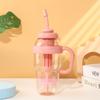Water bottle summer dopamine large capacity plastic cup simple high value straw big belly cup car with handle car cup