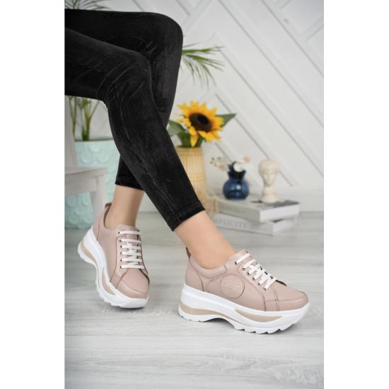 Обувь и сандалии Женские повседневные кроссовки из натуральной кожи