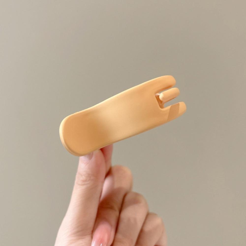 Solid Color Small Hair Claw Clips Simple Barrette Fashion Ponytail Hair Clip  Women