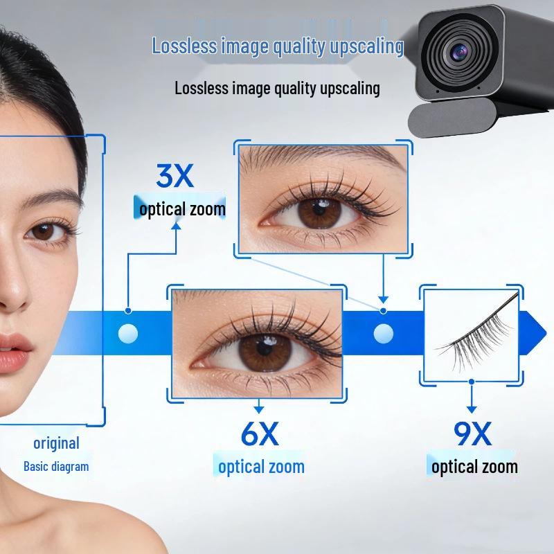 UHD 4K AI Live Streaming Camera with Dual Mics & Remote Control for Vertical Screens