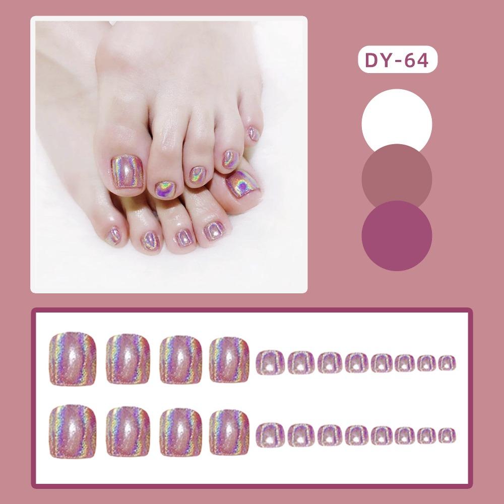 Накладные ногти Искусственные ногти на ногах Квадратная форма Кончики для ногтей Отсоединяемые Накладные ногти Женские