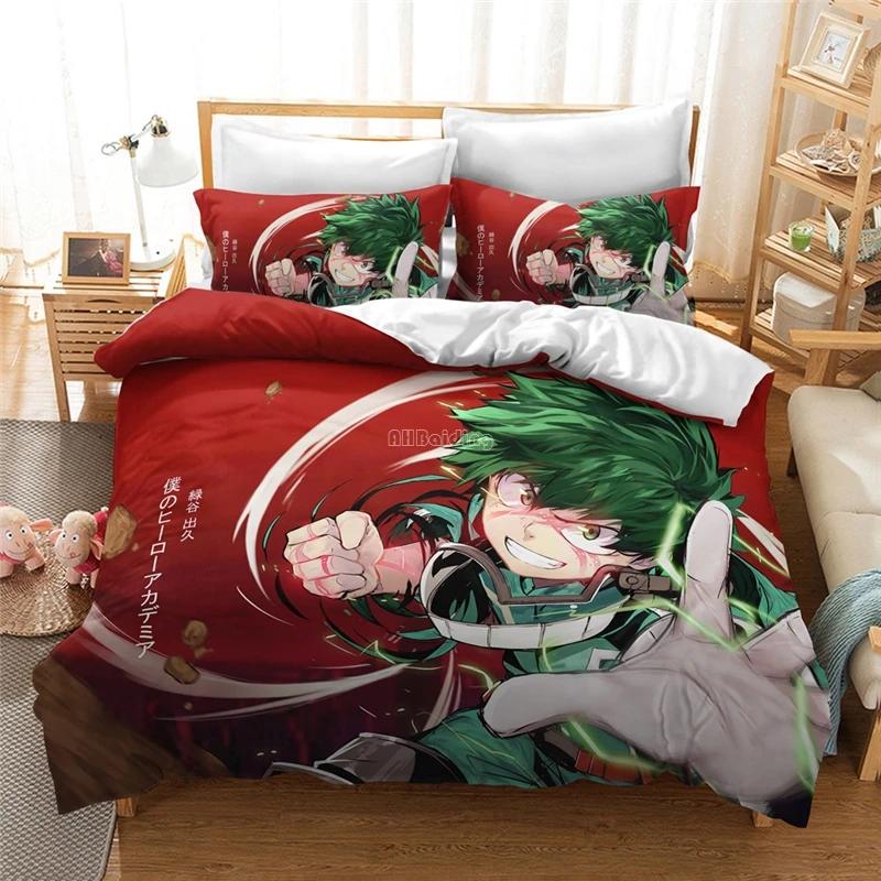 Midoriya Izuku 3d Duvet Cover Set Anime My Hero Academia Printed Bedding Set Постельное белье Постельное белье Одеяло Покрывало Декор для дома