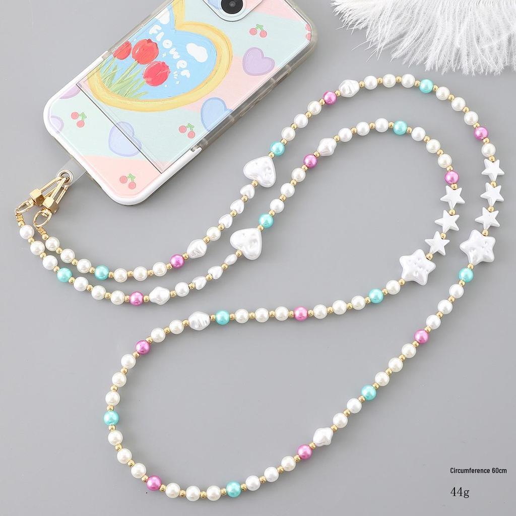 Pearl Mobile Phone Chain Necklace - Crossbody Lanyard for Women