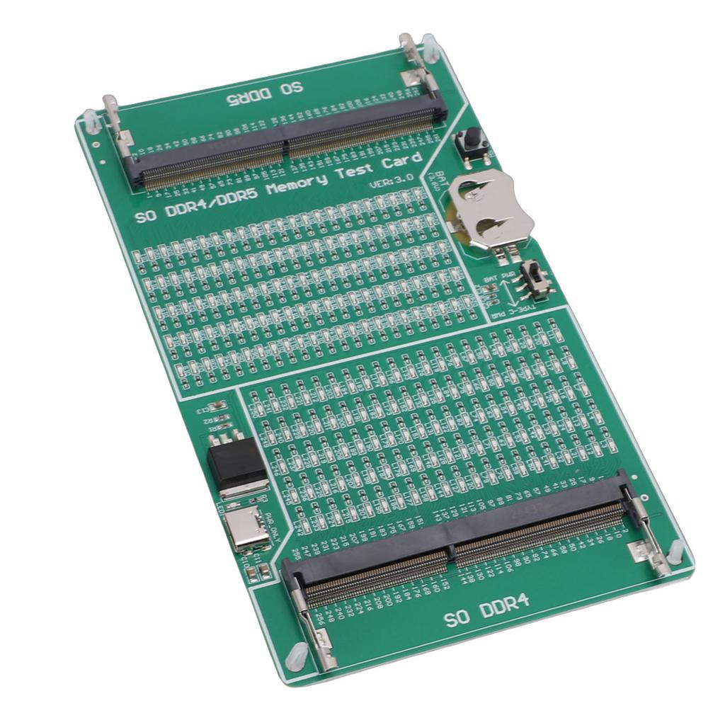 Тестер памяти DDR4 DDR5 2 в 1 Анализатор диагностики памяти Тестер ОЗУ со светодиодной подсветкой для ноутбука, настольного компьютера, сервера