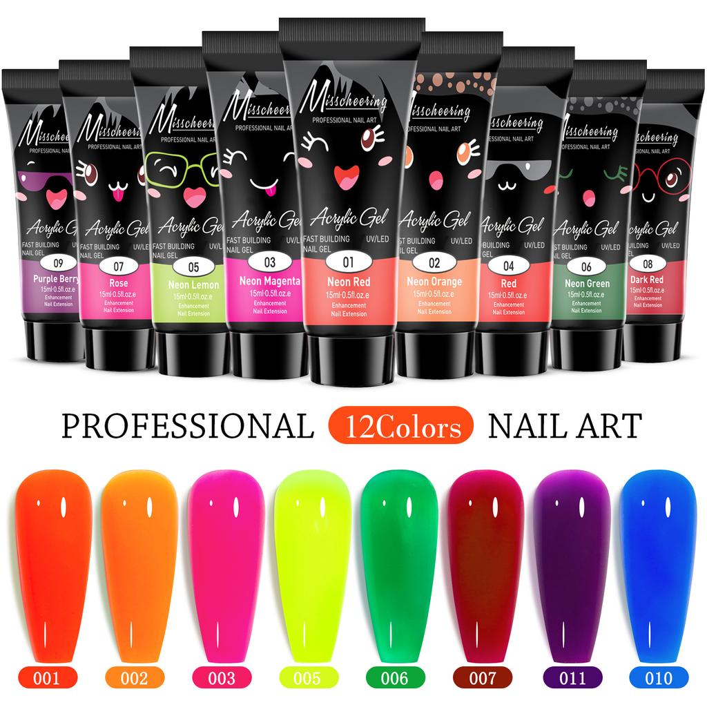 Nail Art Crystal Fluorescent Extension Glue Безбумажный лоток Безболезненное наращивание ногтей Инструмент для фототерапии Флуоресцентный гель для ногтей