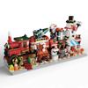 Christmas Train Building Block Set with Light Separable Snowman Model Bricks Kids Toys Birthday Gifts Educational Fun