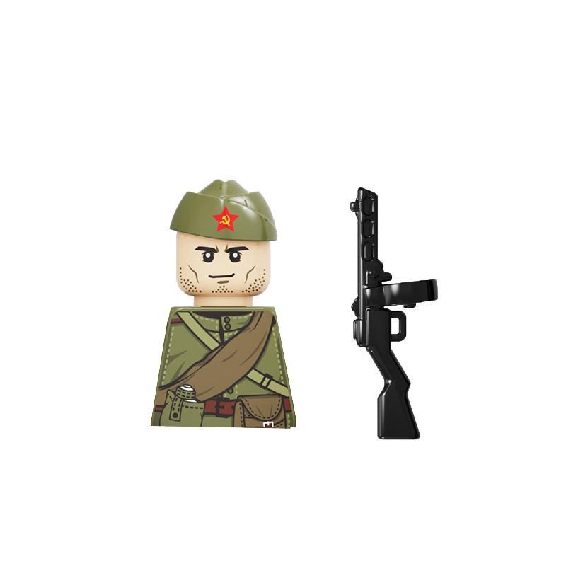 Военные Фигурки Солдат Армии США Советских Солдат Строительные Блоки MOC Санитар Винтовка Снайперская Кепка Бунижон Шлемы Детская Игрушка Подарок B145