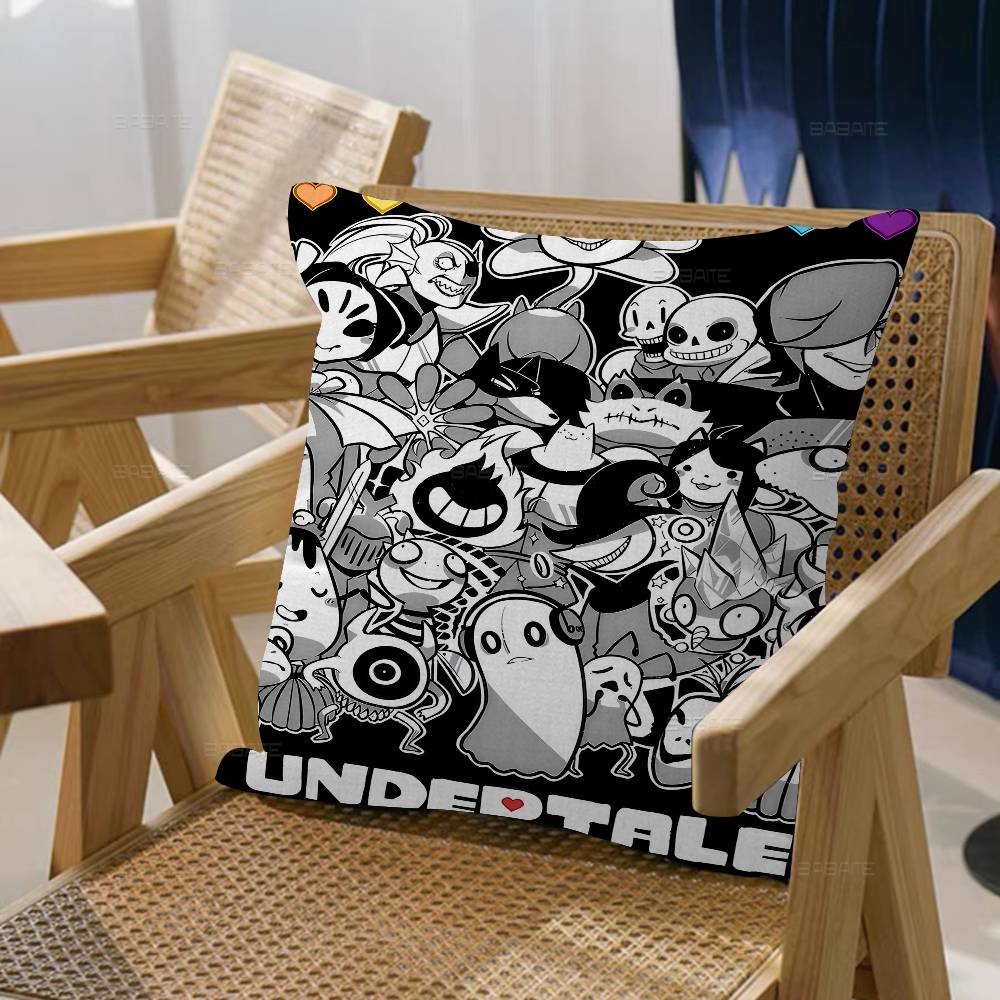 Аниме Игра Undertale Наволочки Мультяшные Декоративные для Дивана Домашние Двусторонние Короткий Плюш Милая Наволочка