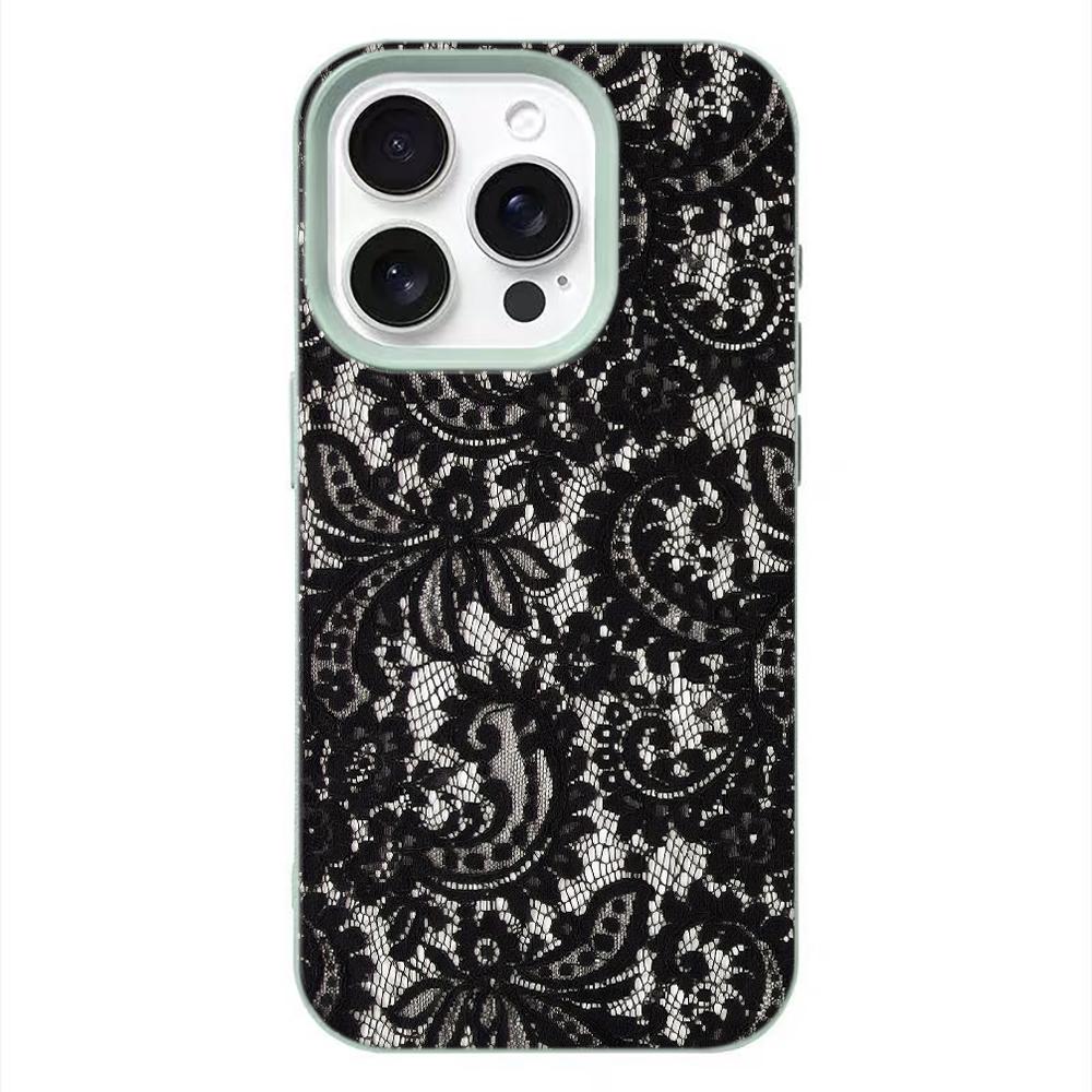 Черный Кружевной Чехол Для Телефона Для IPhone 17 16 15 Plus 11 13 12 14 Pro Max 16e 17 Air Мягкий Силиконовый Чехол Ударопрочные Чехлы