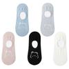 1/5 Pairs Women Cotton Ankle Socks Invisible Shallow Mouth Socks Breathable Silicone Anti Slip Socks