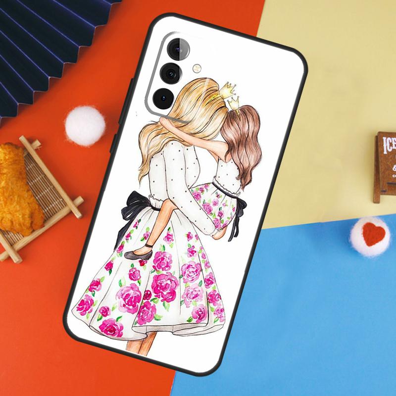 Beautiful Mother Daughter Son Case For Samsung Galaxy A53 A33 A13 A54 A34 A14 A56 A36 A16 A06 A12 A32 A52 A35 A17 A15 A55