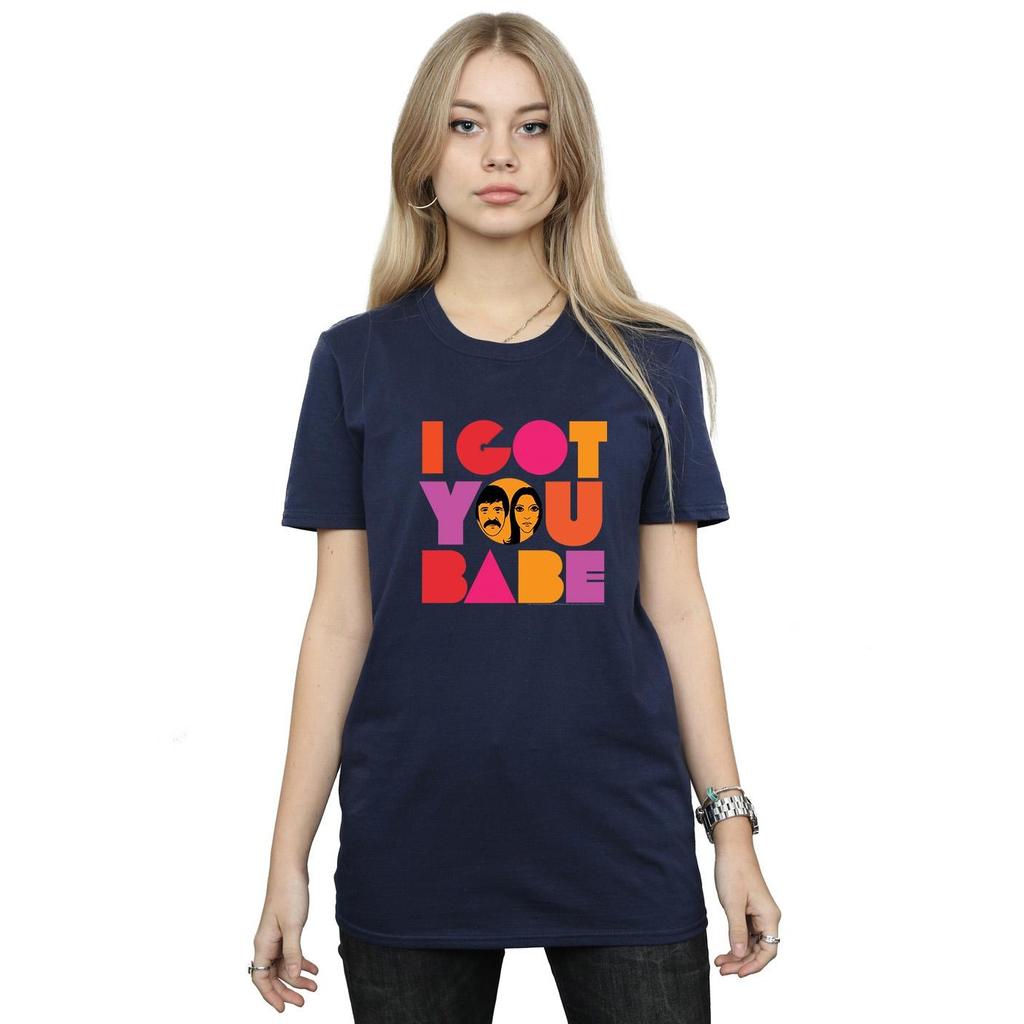 Sonny & Cher Womens/Ladies I Got You Cotton Boyfriend T-Shirt